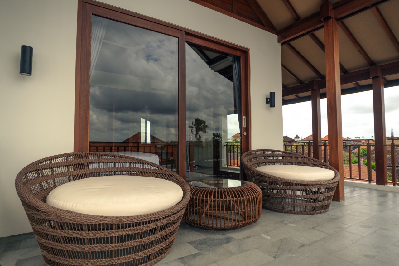 Penthouse bedroom roof terrace